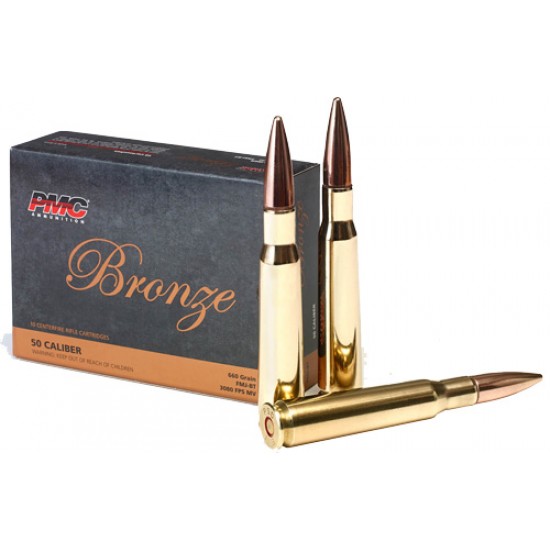 PMC AMMO .50 BMG 660 GRAIN FMJ-BT 10-PACK