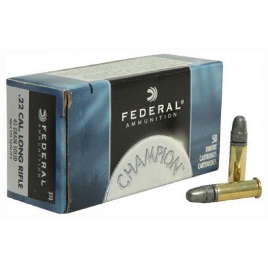 FEDERAL AMMO 22LR LIGHTING SOLID 1240FPS. 40GR. 50PK