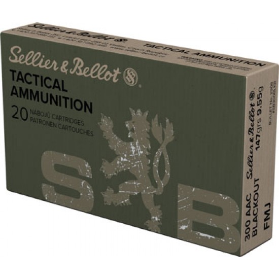 S&B AMMO .300AAC BLACKOUT 147GR. FMJ 20-PACK