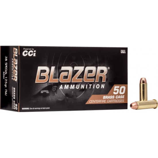 CCI AMMO .38SPL 125GR. FMJ BLAZER BRASS 50-PACK