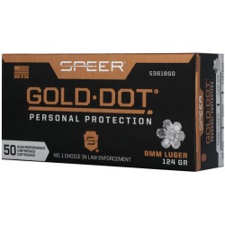 SPEER GOLD DOT 9MM LUGER 124GR GDHP 50RD 10BX/CS