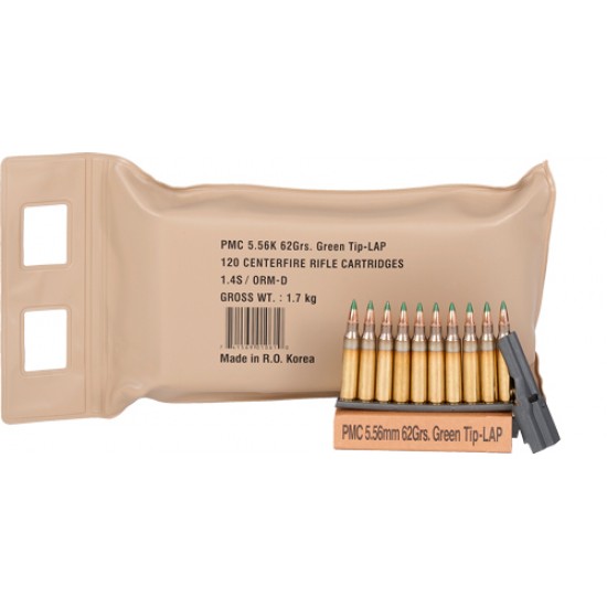 PMC 5.56K 5.56X45 62GR (M855) 120RD BATTLE PACK 5PK/CS
