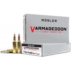 NOSLER VARMAGEDDON 17 REM 20GR HPFB 20RD 20BX/CS NOSLER VARMAGEDDON 17 REM 20GR HPFB 20RD 20BX/CS