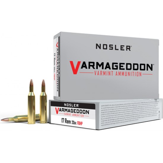 NOSLER VARMAGEDDON 17 REM 20GR FBT 20RD 20BX/CS