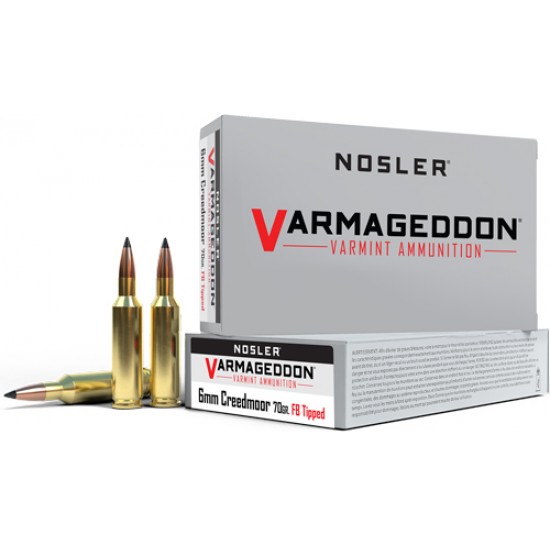 NOSLER VARMAGEDDON 6.5 CM 90GR FBT 20RD 10BX/CS