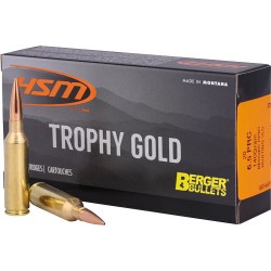 HSM AMMO TG 6.5 PRC 140GR. BERGER MATCH HUNT VLD 20PK