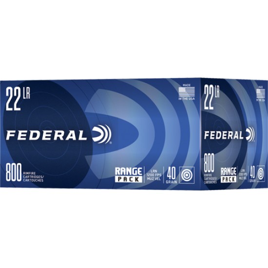 FEDERAL AMMO .22LR 1200FPS. 40GR. LRN 800-PACK