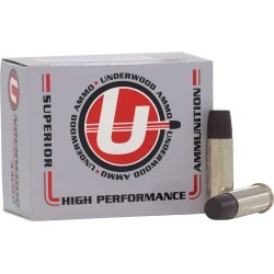 UNDERWOOD 44 REM MAG +P+ 340GR LEAD FLAT NOSE 20RD 10BX/CS