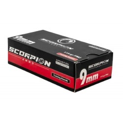 SCORPION 9MM LUGER 115GR FMJ-RN 50RD 20BX/CS SCORPION 9MM LUGER 115GR FMJ-RN 50RD 20BX/CS