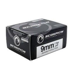 SCORPION 9MM LUGER 115GR JHP 20RD 10BX/CS SCORPION 9MM LUGER 115GR JHP 20RD 10BX/CS