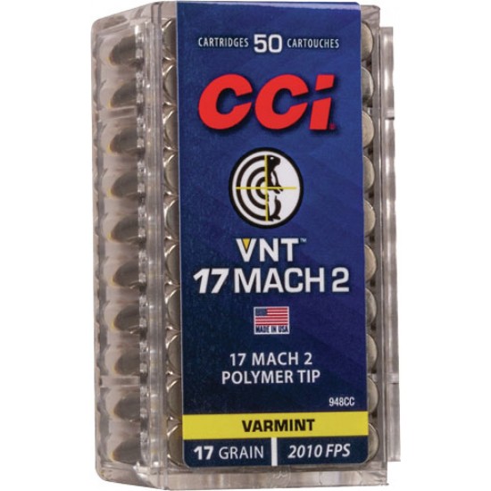 CCI AMMO V-MAX .17MACH2 17GR. VNT JHP 50-PACK