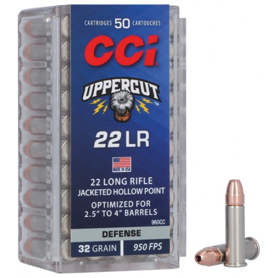 CCI UPPERCUT 22LR 32GR JHP 50RD 100BX/CS