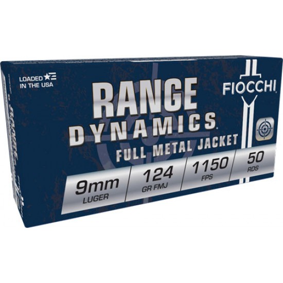 FIOCCHI 9MM LUGER 124GR FMJ 50RD