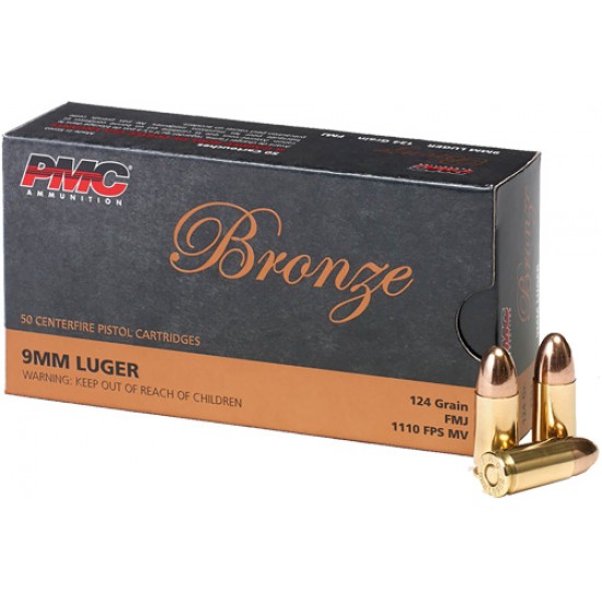 PMC AMMO 9MM LUGER 124GR. FMJ 50-PACK