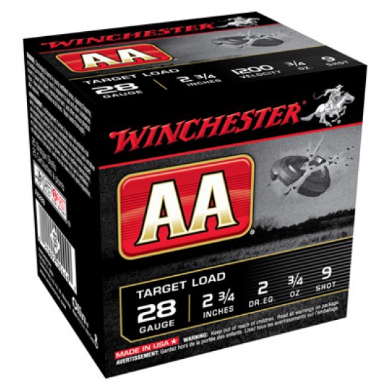 WINCHESTER AMMO AA TARGET 28GA. 2.75