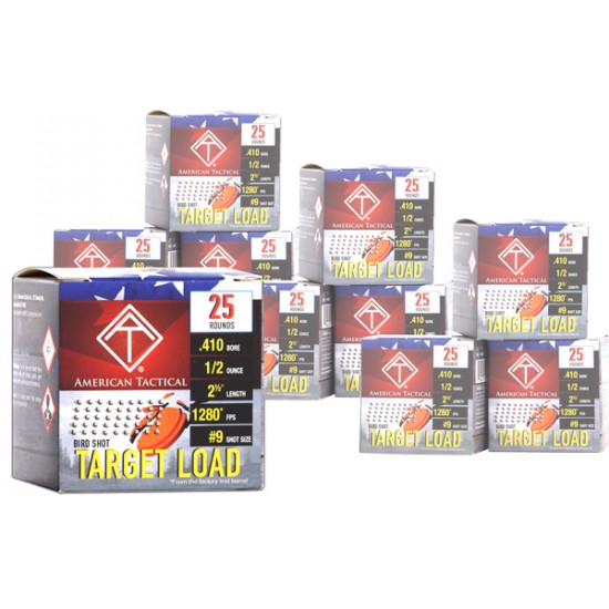 ATI TARGET LOAD 410 2.5" 1/2OZ #9 1280FPS 250RD CASE LOT