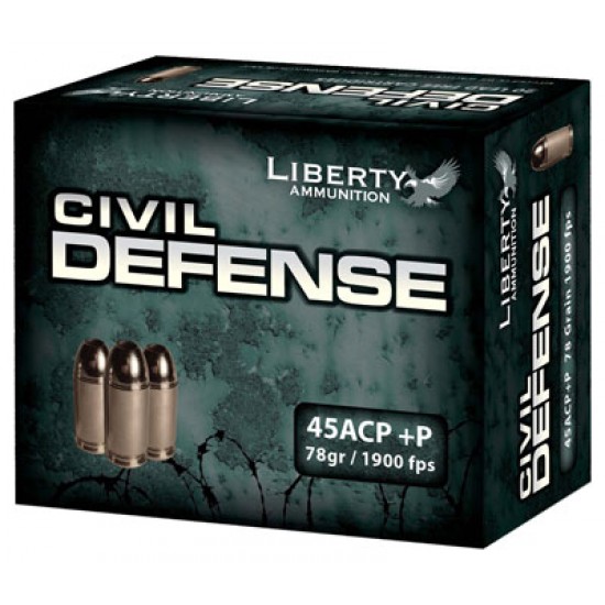 LIBERTY AMMO CIVIL DEFENSE .45ACP 78GR HP 20-PACK