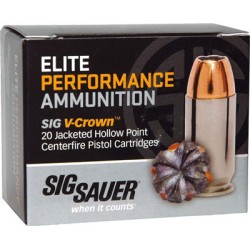 SIG AMMO 10MM 180GR. ELITE V-CROWN JHP 20-PACK