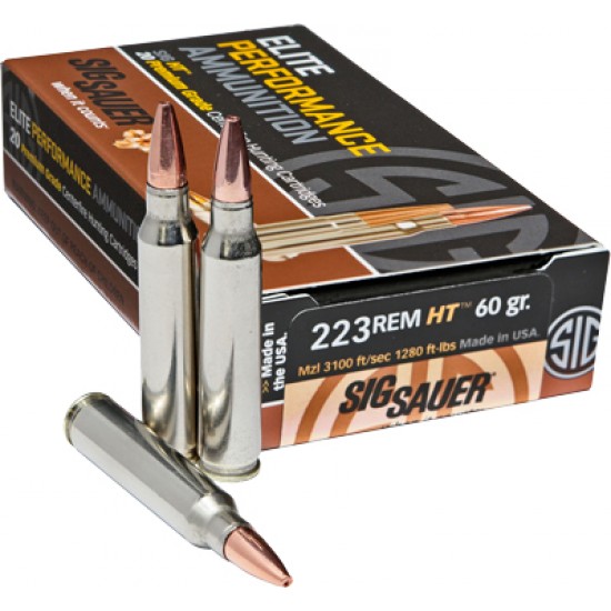 SIG AMMO .223 REMINGTON 60GR. ELITE HUNTING HT 20-PACK