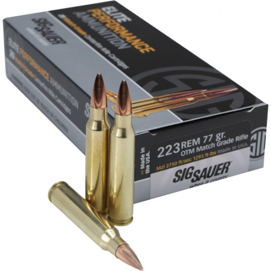 SIG AMMO .223 REMINGTON 77GR. OPEN TIP MATCH 20-PACK