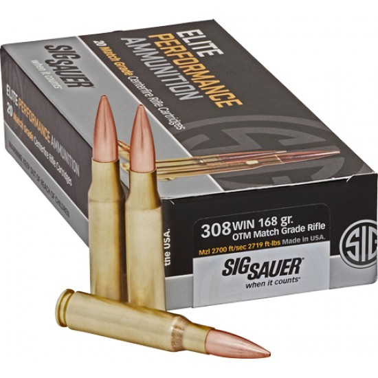 SIG AMMO .308WIN 168GR. OPEN TIP MATCH 20-PACK