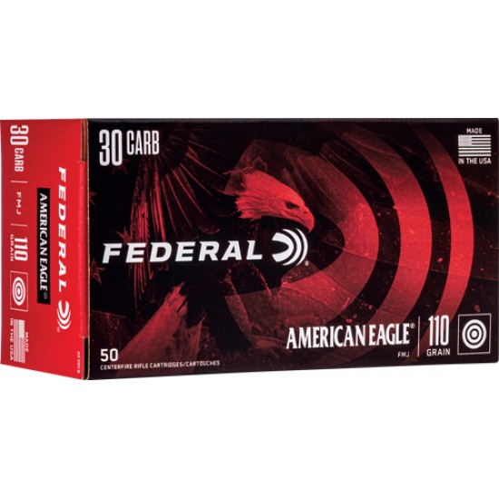 FEDERAL AE 30 CARBINE 110GR FMJ 50RD 10BX/CS