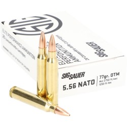 SIG AMMO 5.56 NATO 77GR. ELITE OPEN TIP MATCH 20-PACK