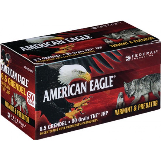 FEDERAL AMMO AE 6.5 GRENDEL 90GR. JHP 20-PACK