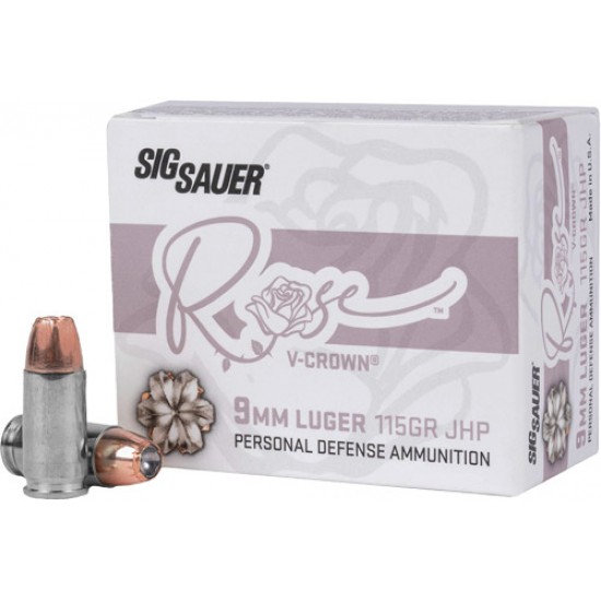 SIG 9MM LUGER 115GR ELITE V-CROWN JHP 20RD 10BX/CS