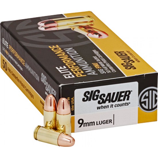 SIG AMMO 9MM LUGER 124GR. FMJ 50-PACK