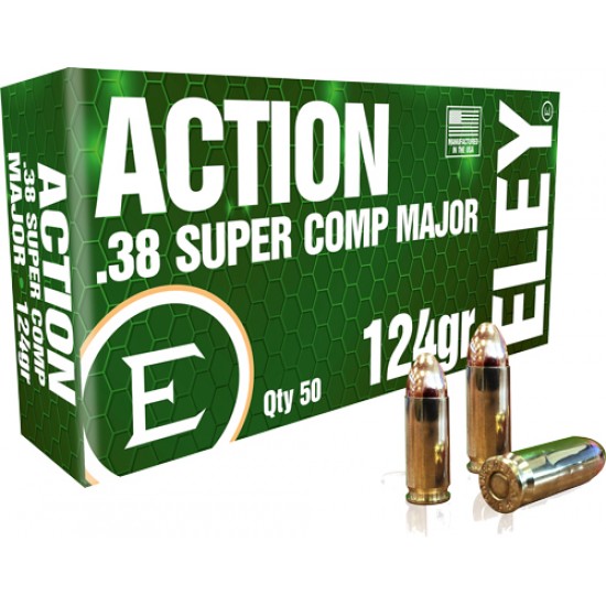 ELEY ACTION 38 SUPER 124GR FMJ COMPETITION 50RD 20BX/CS