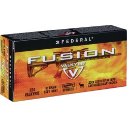 FEDERAL AMMO FUSION .224 VALKYRIE 90GR. FUSION 20-PACK FEDERAL AMMO FUSION .224 VALKYRIE 90GR. FUSION 20-PACK
