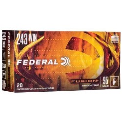 FEDERAL FUSION 243 WIN 95GR TIPPED FUSION 20RD 10BX/CS FEDERAL FUSION 243 WIN 95GR TIPPED FUSION 20RD 10BX/CS