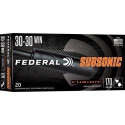 FEDERAL FUSION 30-30 WIN 170GR SUBSONIC FUSION 20RD 10BX/CS FEDERAL FUSION 30-30 WIN 170GR SUBSONIC FUSION 20RD 10BX/CS