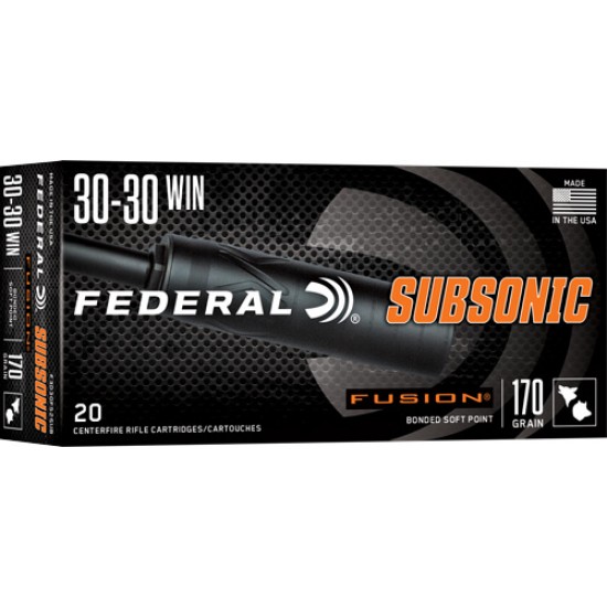 FEDERAL FUSION 30-30 WIN 170GR SUBSONIC FUSION 20RD 10BX/CS