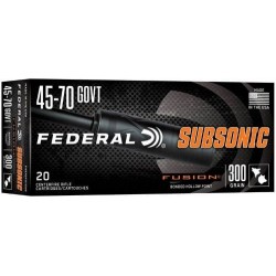 FEDERAL FUSION 45-70 GOV 300GR SUBSONIC 20RD 10BX/CS FEDERAL FUSION 45-70 GOV 300GR SUBSONIC 20RD 10BX/CS