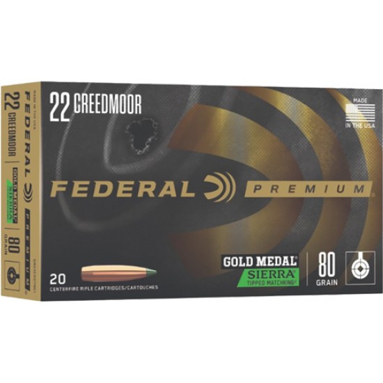 FEDERAL GOLD MEDAL 22 CM 80GR TIPPED MATCHKING 20RD 10BX/CS