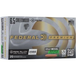 FEDERAL PEAK 6.5 CM 153GR SIERRA TIPPED 20RD 10BX/CS FEDERAL PEAK 6.5 CM 153GR SIERRA TIPPED 20RD 10BX/CS