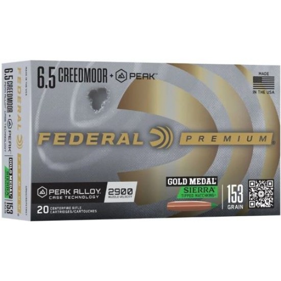 FEDERAL PEAK 6.5 CM 153GR SIERRA TIPPED 20RD 10BX/CS