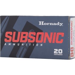 HORNADY SUBSONIC 338 ARC 307GR SUB-X 20RD 10BX/CS