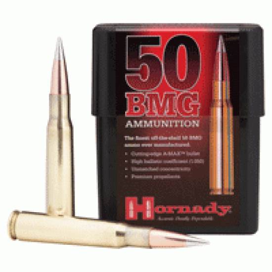 HORNADY AMMO .50BMG 750GR. AMAX MATCH 10-PACK