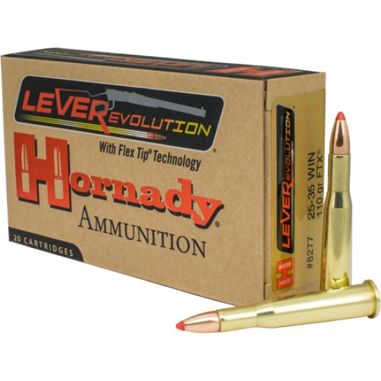 HORNADY AMMO LEVEREVOLUTION 25-35 WINCHESTER 110GR. FTX 20-PACK