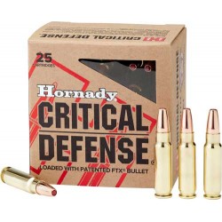 HORNADY CRITICAL DEFENSE 5.7X28MM 40GR FTX 25RD 10BX/CS