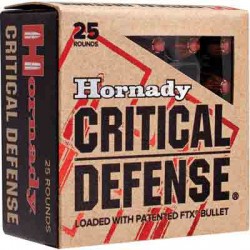 HORNADY AMMO CRITICAL DEFENSE .380ACP 90GR. FTX 25-PACK