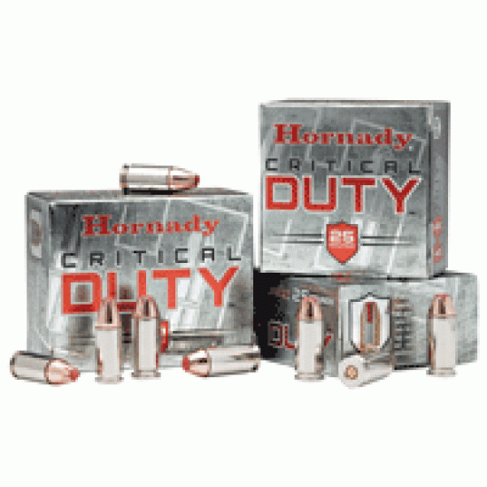 HORNADY AMMO CRITICAL DUTY 9MM +P LUGER 135GR. FLEXLOCK 25PK