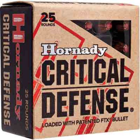 HORNADY AMMO CRITICAL DEFENSE .357 MAGNUM 125GR. FTX 25-PACK