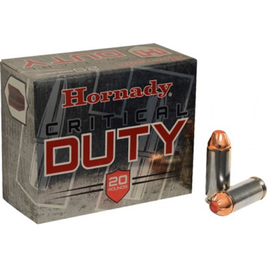 HORNADY AMMO CRITICAL DUTY 10MM 175GR. FLEXLOCK 20-PACK HORNADY AMMO CRITICAL DUTY 10MM 175GR. FLEXLOCK 20-PACK