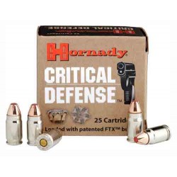 HORNADY AMMO CRITICAL DEFENSE .40SW 165GR. FTX 20-PACK