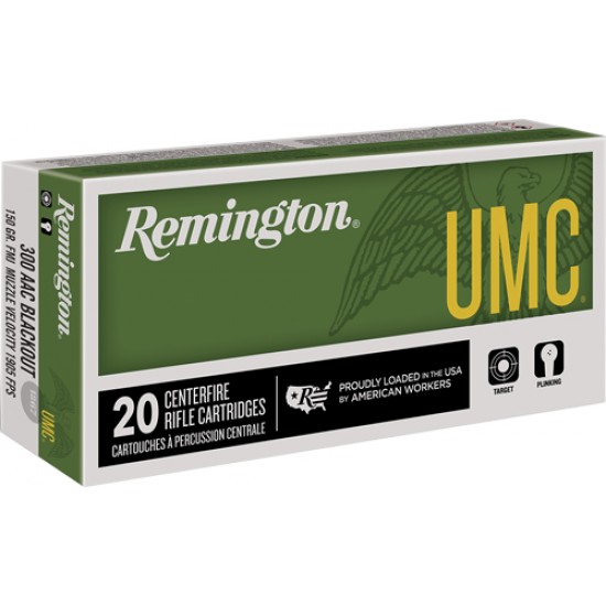 REMINGTON AMMO UMC .300AAC BLACKOUT 150GR. FMJ 20-PACK