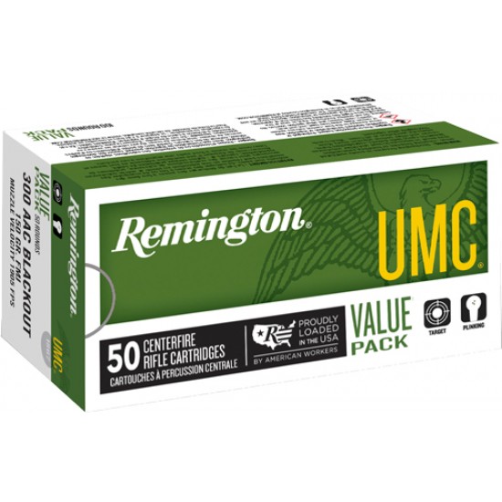 REMINGTON AMMO UMC .300AAC BLACKOUT 150GR. FMJ 50-PACK